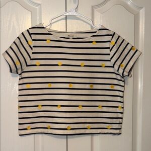 Madewell Embroidered Sun Setist Boxy Top Size XXS 100% Cotton
